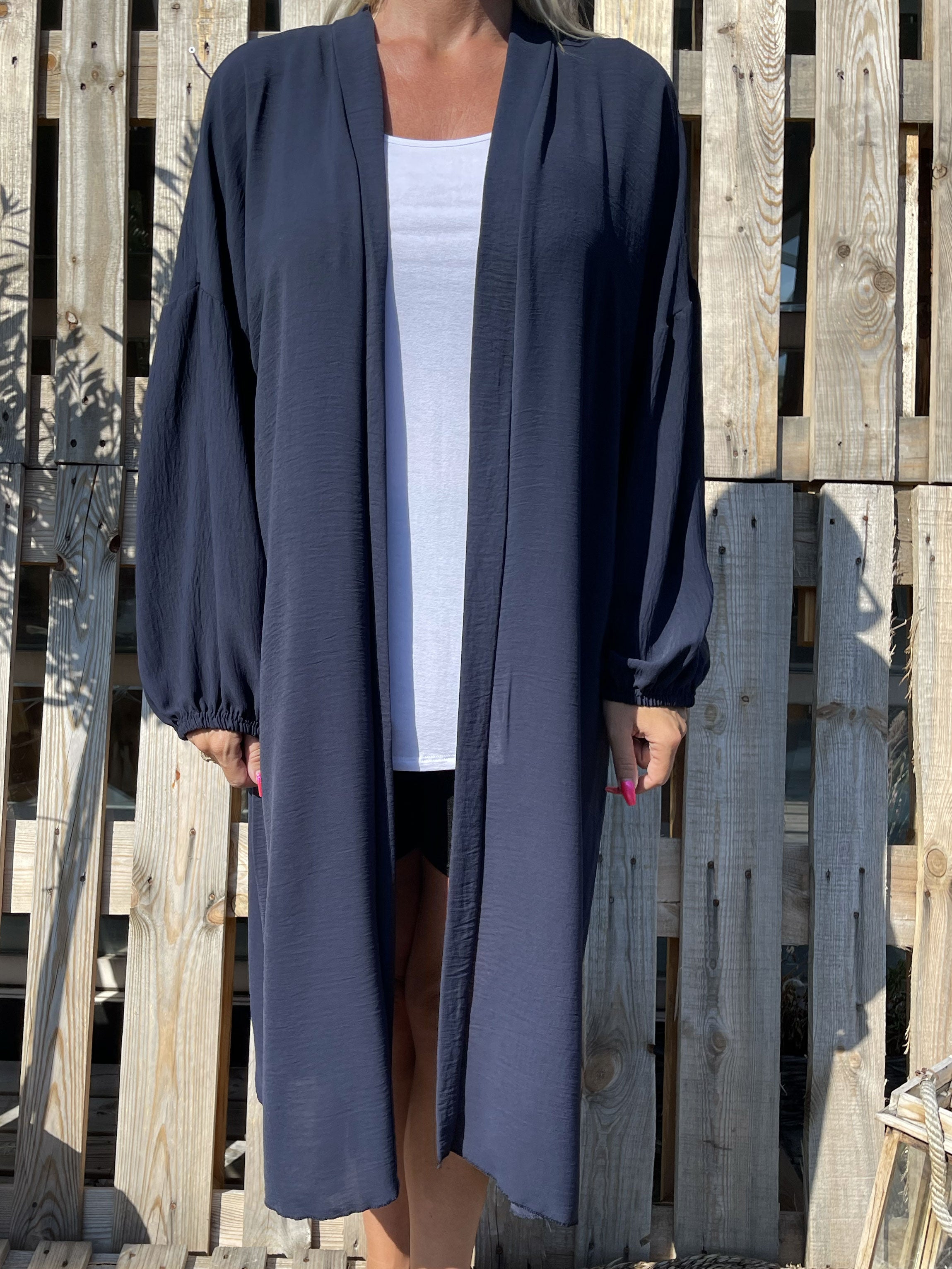 Ellen - Let cardigan med ballonærmer